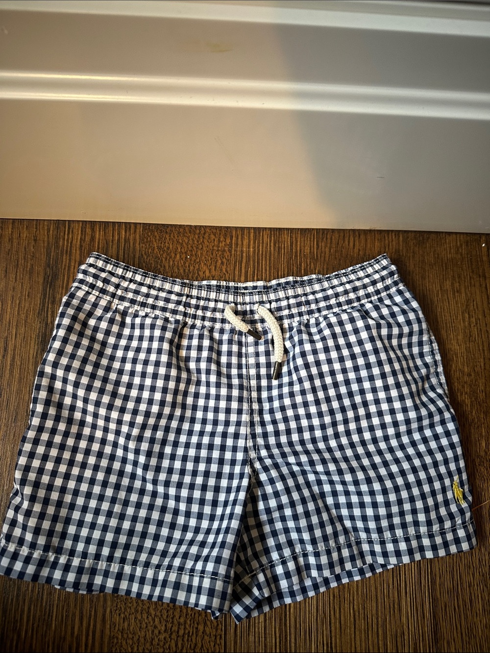 Polo Ralph Lauren Boys Gingham Drawstring Swim Shorts Bathing suit